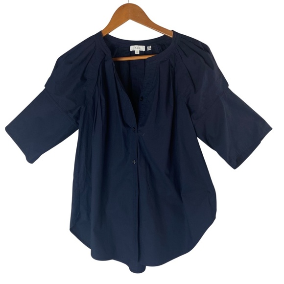 A.L.C. The Chloe Top Blouse in Navy Blue Size 00 - Picture 2 of 8